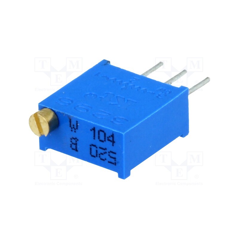 20 pcs : T910W-100K - Potentiometer: mounting, multiturn, 100kΩ, 500mW, THT, ±10%, linear