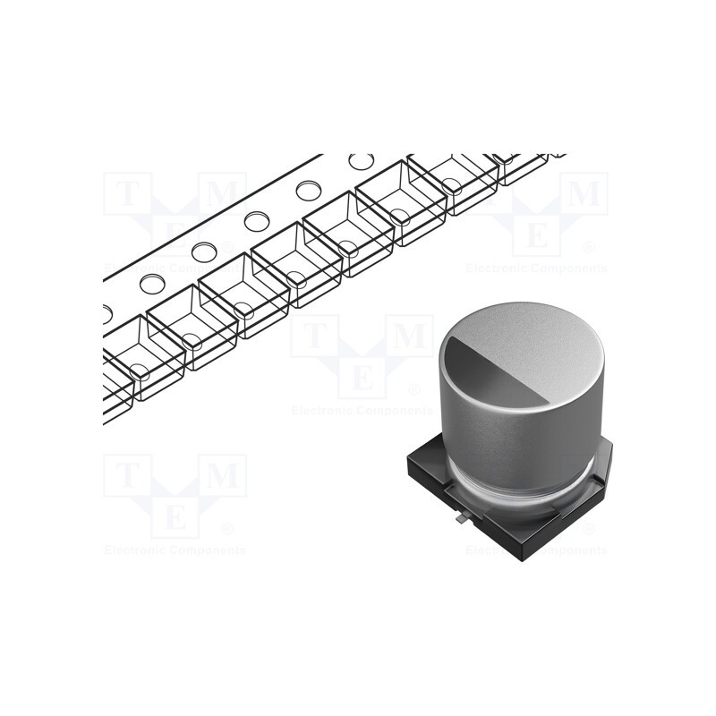 10 pcs : AEA1213102M025R - Capacitor: electrolytic, SMD, 1000uF, 25VDC, Ø12.5x13.5mm, 5000h