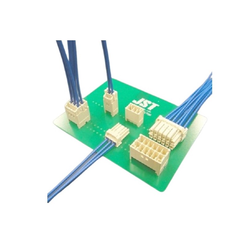 21 pcs - JST BNI Series Through Hole PCB Header, 4 Contact(s), 3.3mm Pitch, 2 Row(s), Shrouded