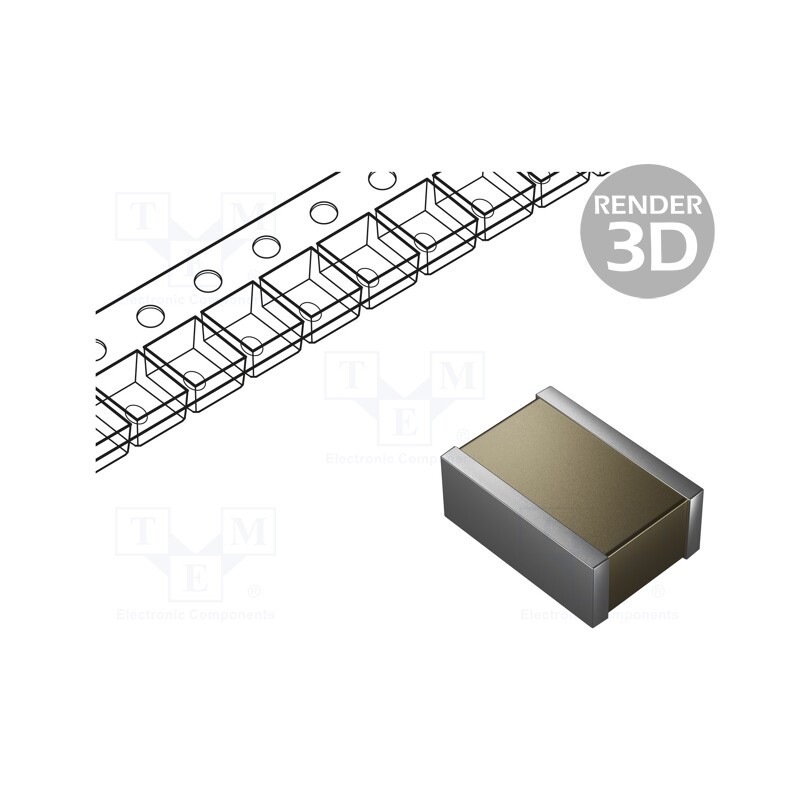 10 pcs : C1825X105KARACTU - Capacitor: ceramic, MLCC, 1uF, 250V, X7R, ±10%, SMD, 1825