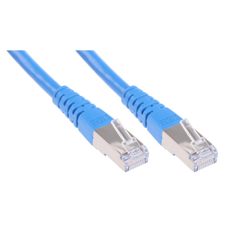1 pcs - Roline Cat6 Male RJ45 to Male RJ45 Ethernet Cable, S/FTP, Blue PVC Sheath, 10m