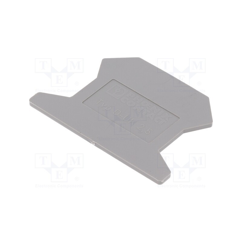 10 pcs : D-UK 2,5 3001022 - End piece, grey, UK, polyamide, UK2.5
