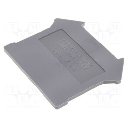 10 pcs : D-UK 4/10 3003020 - End piece, grey, UK, polyamide, UK4,UK6