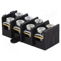10 pcs : E.4004A - Terminal block, screw terminal, 10mm2, 57A, ways: 4, terminals: 8