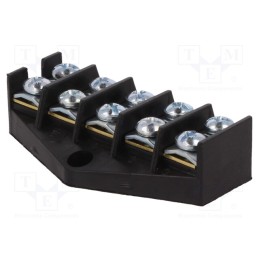 10 pcs : E.4005P - Terminal block, screw terminal, 10mm2, 57A, ways: 5, terminals: 10