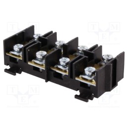 10 pcs : E.4006A - Terminal block, screw terminal, 16mm2, 76A, ways: 4, terminals: 8