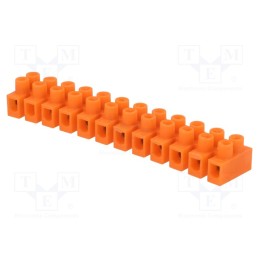 10 pcs : E.4031P - Terminal block, screw terminal, 2.5mm2, 400V, 24A, ways: 12, orange