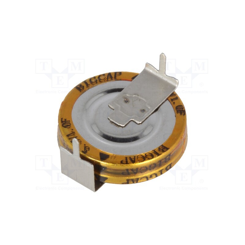 10 pcs : BCE005R5H105FS - Supercapacitor, THT, 1F, 5.5VDC, ±20%, Ø19x6.5mm, -25÷70°C, EDLC