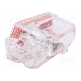 50 pcs : E.4180 - Quick splice, spring clamp, 1.5÷2.5mm2, 450V, 24A, for cable, red
