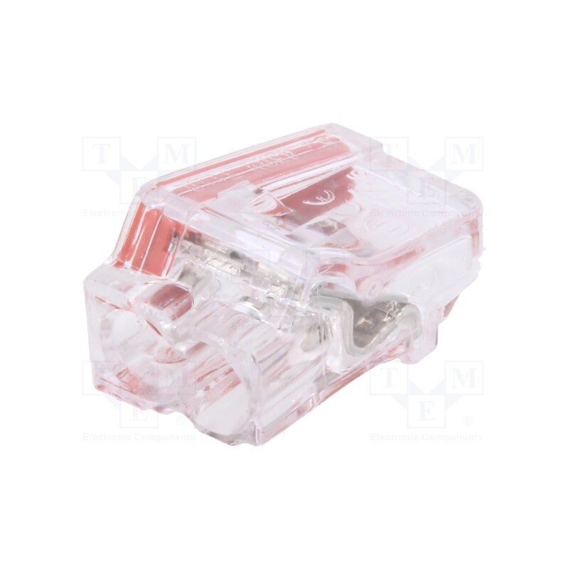 50 pcs : E.4180 - Quick splice, spring clamp, 1.5÷2.5mm2, 450V, 24A, for cable, red