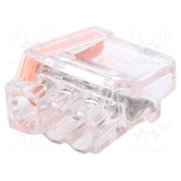 50 pcs : E.4181 - Quick splice, spring clamp, 1.5÷2.5mm2, 450V, 24A, for cable, 11mm