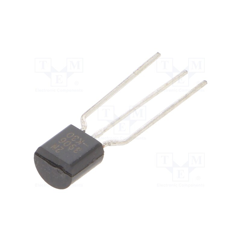 50 pcs : 2N3906TA - Transistor: PNP, bipolar, 40V, 0.2A, 0.625W, TO92
