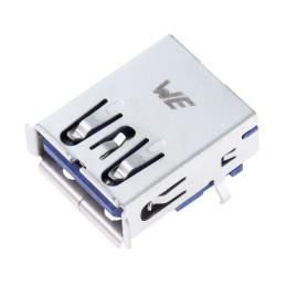 1 pcs - Wurth Elektronik Right Angle, Through Hole, Socket Type A 3.0 USB Connector