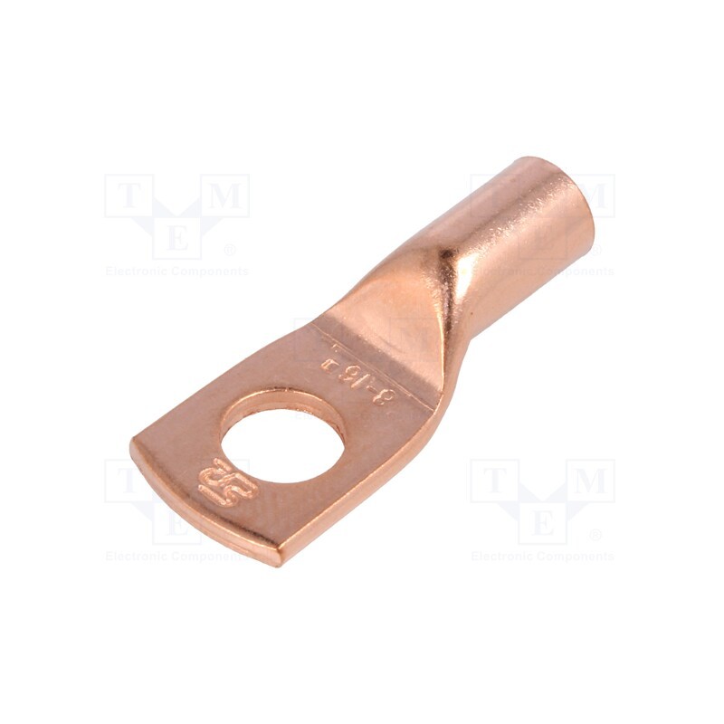 10 pcs : E11KM-01010103000 - Tip: ring tube, M8, 16mm2, crimped, for cable, L: 27.5mm, copper