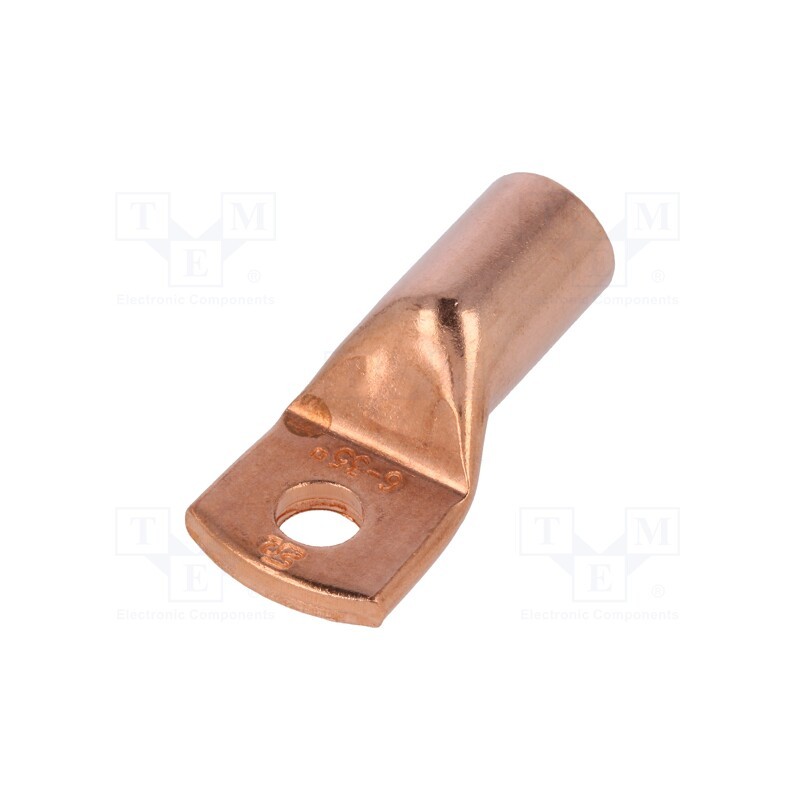 10 pcs : E11KM-01010103900 - Tip: ring tube, M6, 35mm2, crimped, for cable, L: 31.5mm, copper