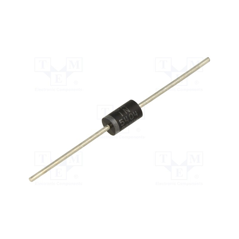10 pcs : 1N5404RLG - Diode: switching, THT, 400V, 3A, , Ifsm: 200A, DO27, Ir: 50uA