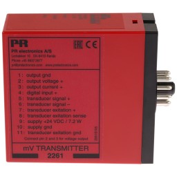 1 pcs - PR Electronics 2 Series Signal Conditioner, Voltage Input, Current Output, 19.2 - 28.8V dc Supply