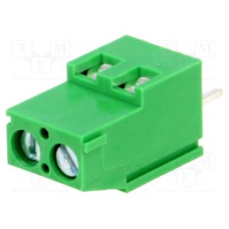 20 pcs : EB147A-02-D - PCB terminal block, angled 90°, 5.08mm, ways: 2, on PCBs, 2.5mm2