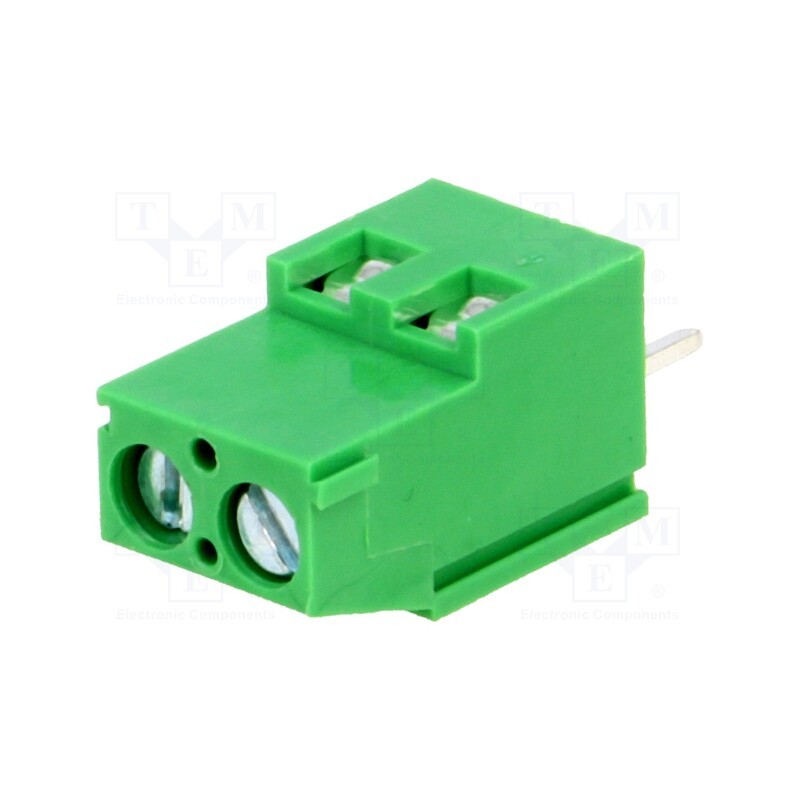 20 pcs : EB147A-02-D - PCB terminal block, angled 90°, 5.08mm, ways: 2, on PCBs, 2.5mm2