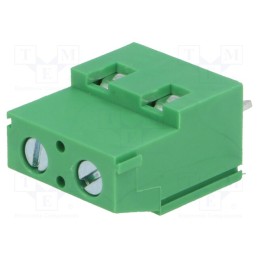 20 pcs : EB147A-02-M - PCB terminal block, angled 90°, 7.5mm, ways: 2, on PCBs, 2.5mm2