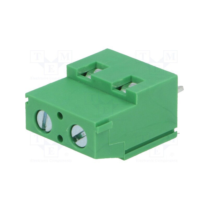 20 pcs : EB147A-02-M - PCB terminal block, angled 90°, 7.5mm, ways: 2, on PCBs, 2.5mm2