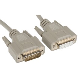 1 pcs - Phoenix Contact Male 15 Pin D-sub to Female 15 Pin D-sub Serial Cable, 1m PVC