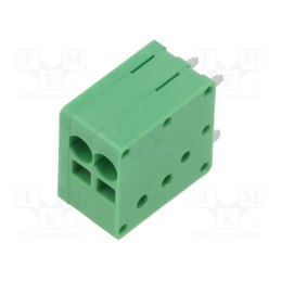 10 pcs : EB163A-02-A-180 - PCB terminal block, Contacts ph: 3.5mm, ways: 2, straight, on PCBs