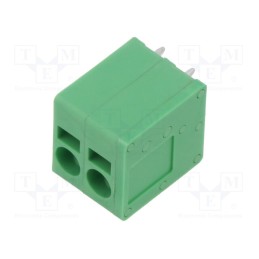 10 pcs : EB163A-02-C-180 - PCB terminal block, Contacts ph: 5mm, ways: 2, straight, terminal