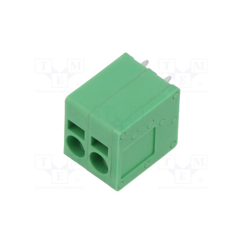 10 pcs : EB163A-02-C-180 - PCB terminal block, Contacts ph: 5mm, ways: 2, straight, terminal