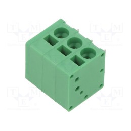 10 pcs : EB163A-03-C - PCB terminal block, Contacts ph: 5mm, ways: 3, angled 90°, on PCBs