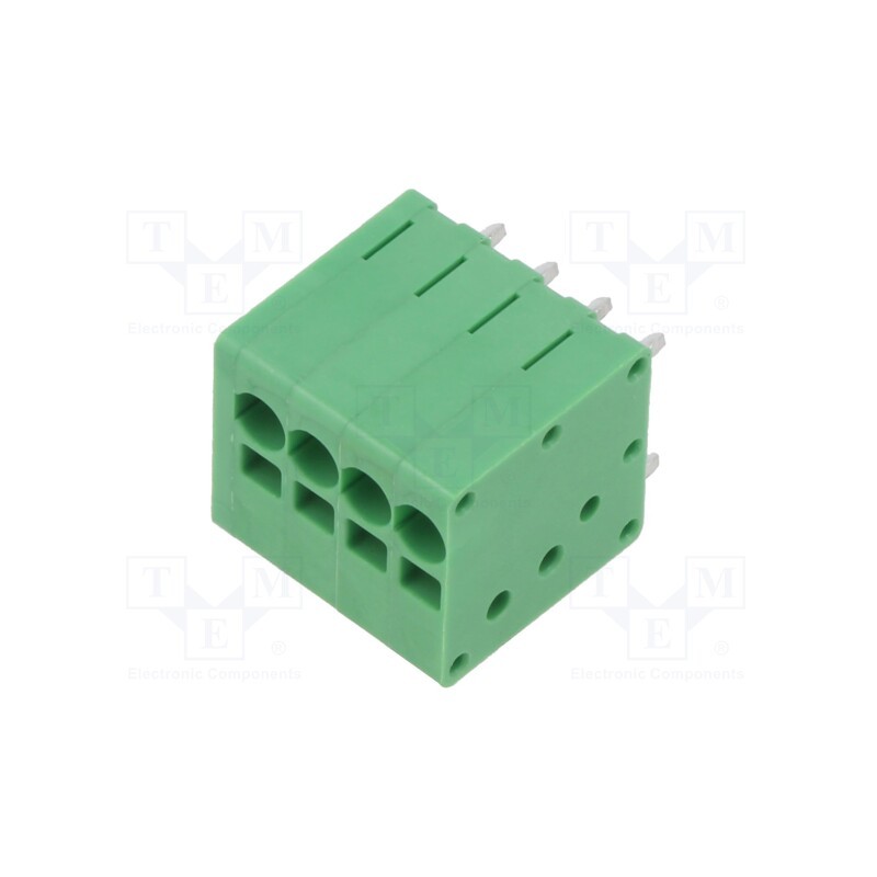 10 pcs : EB163A-04-A-180 - PCB terminal block, Contacts ph: 3.5mm, ways: 4, straight, on PCBs