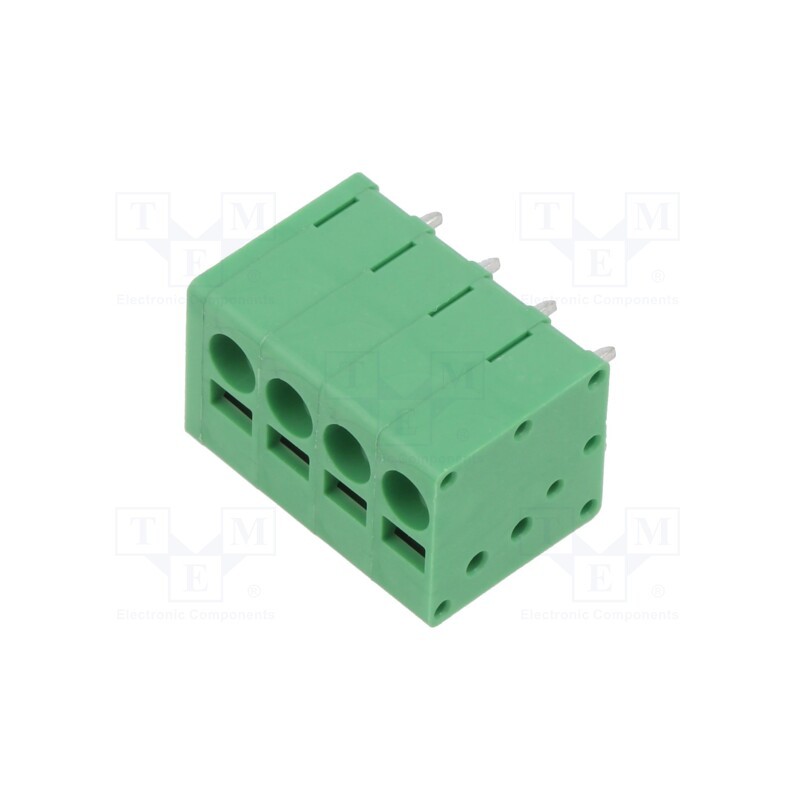 10 pcs : EB163A-04-C-180 - PCB terminal block, Contacts ph: 5mm, ways: 4, straight, terminal