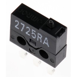 1 pcs - Omron Plunger Micro Switch, Through Hole Terminal, 500 mA @ 30 V dc, SPDT, IP40