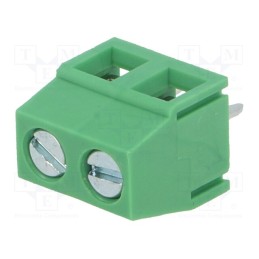20 pcs : EB21A-02-D - PCB terminal block, angled 90°, 5.08mm, ways: 2, on PCBs, 1.5mm2