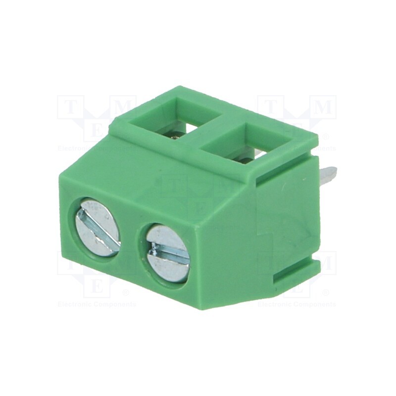 20 pcs : EB21A-02-D - PCB terminal block, angled 90°, 5.08mm, ways: 2, on PCBs, 1.5mm2