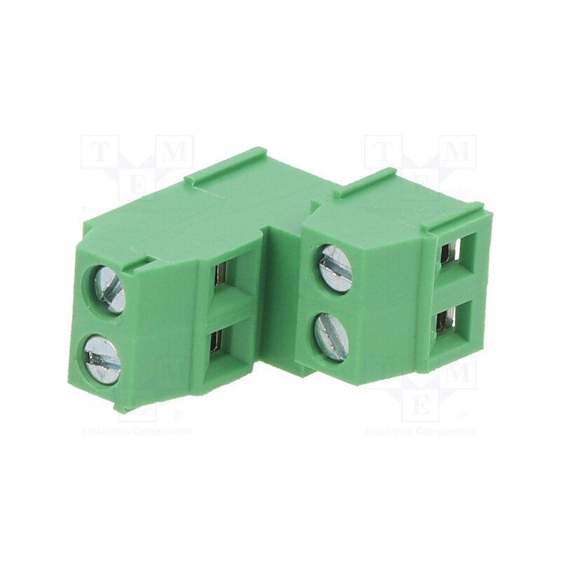 10 pcs : EB25A-04-B-R - PCB terminal block, angled 90°, 3.81mm, ways: 4, on PCBs, 1mm2