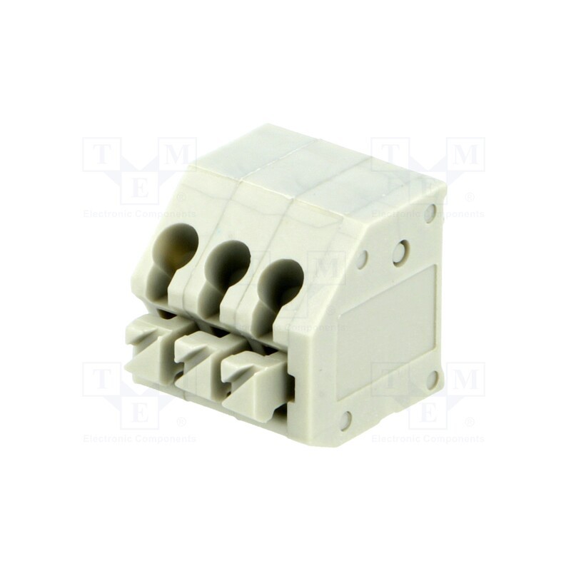 20 pcs : EB59A-1-03-A-R - PCB terminal block, angled 45°, 3.5mm, ways: 3, on PCBs, 0.75mm2