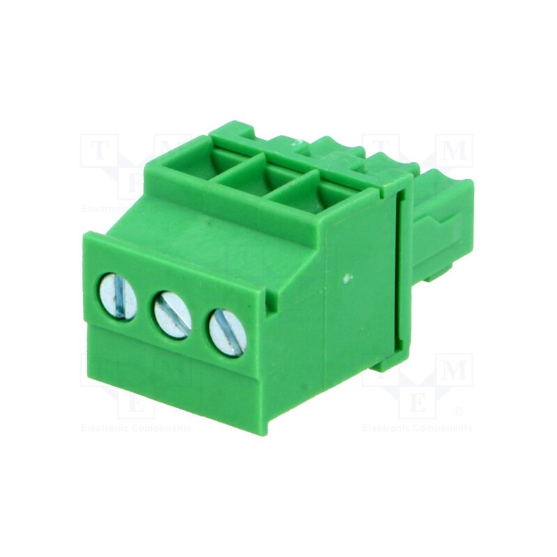 20 pcs : EB5A-03-A - Pluggable terminal block, 3.5mm, ways: 3, angled, plug, female