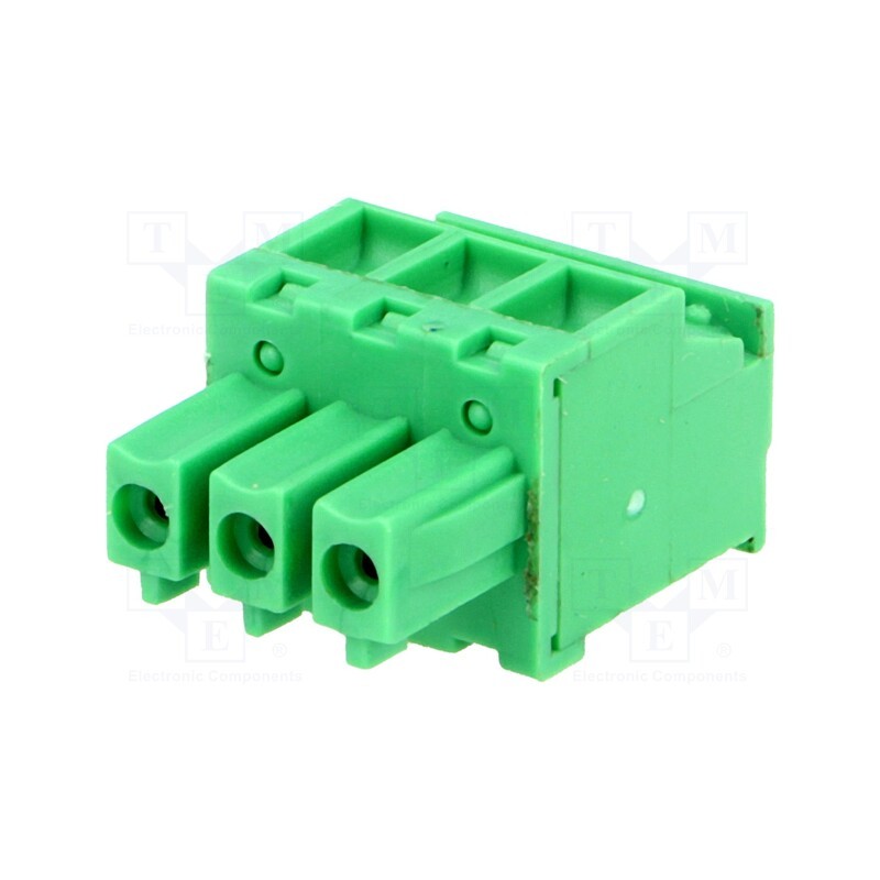 20 pcs : EB5A-03-B - Pluggable terminal block, 3.81mm, ways: 3, angled, plug, female