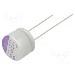 10 pcs : 100SXE15MX - Capacitor: polymer, 15uF, 100VDC, SXE, THT, ±20%, -55÷125°C, 1000h