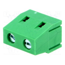 20 pcs : EBAG-02-M - PCB terminal block, angled 90°, 7.5mm, ways: 2, on PCBs, 2.5mm2