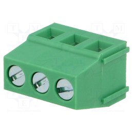 20 pcs : EBAG-03-C - PCB terminal block, angled 90°, 5mm, ways: 3, on PCBs, 2.5mm2, 16A