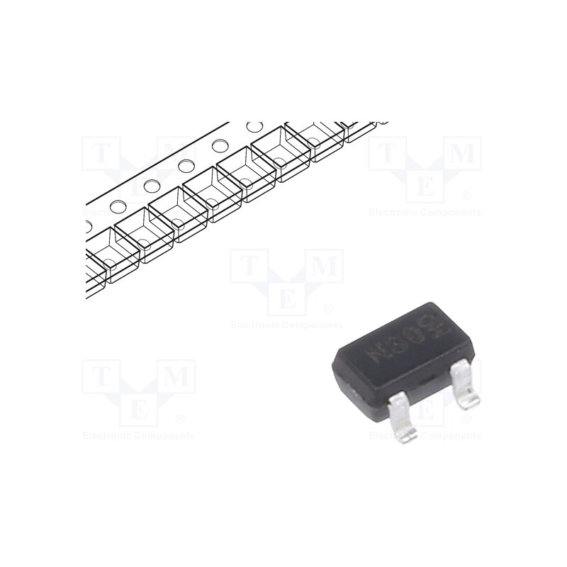 20 pcs : DMN3067LW-7 - Transistor: N-MOSFET, unipolar, 30V, 2.1A, Idm: 10A, 0.5W, SOT323