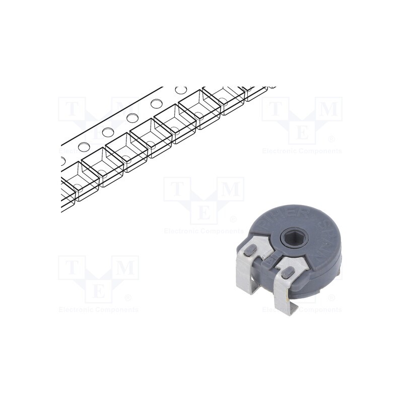 10 pcs : PS10MV50-503A3030-PM - Potentiometer: mounting, single turn,horizontal, 50kΩ, 150mW, SMD