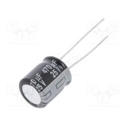 50 pcs : EEUFR1A821B - Capacitor: electrolytic, low ESR, THT, 820uF, 10VDC, Ø10x12.5mm