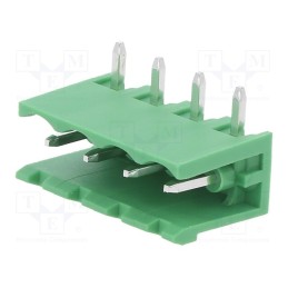 10 pcs : EBQA-04-D - Pluggable terminal block, 5.08mm, ways: 4, angled 90°, socket