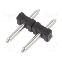 50 pcs : EBTA-02-C - Pin strips, 5mm, ways: 2, straight, pin header, male, on PCBs, THT