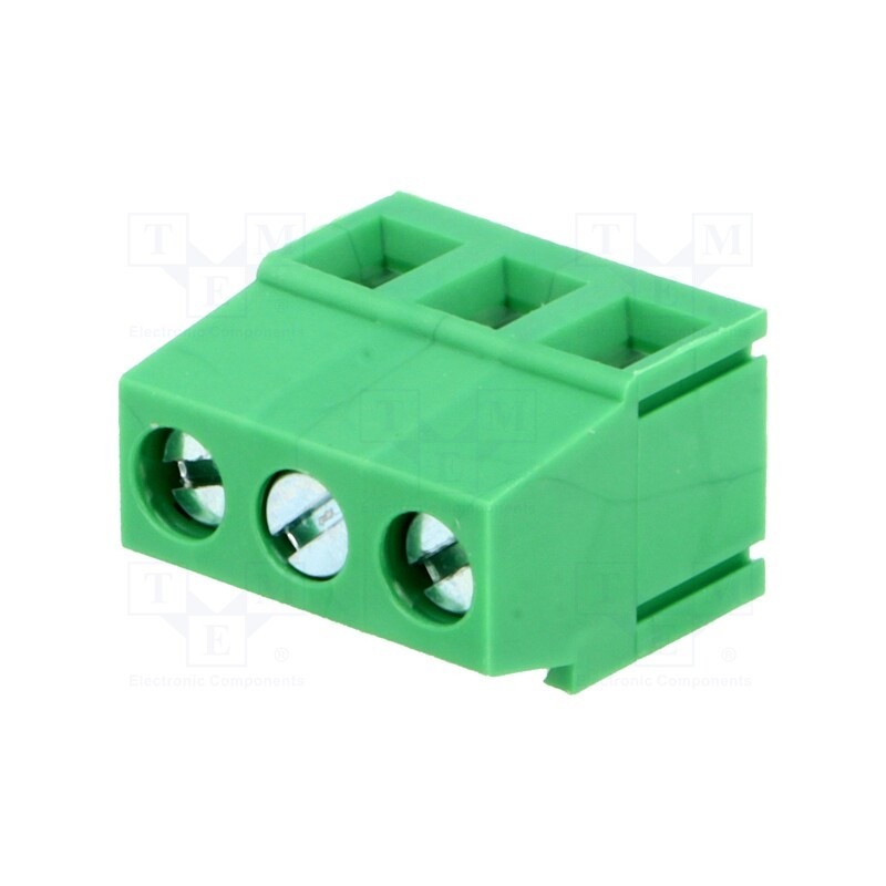 20 pcs : EBVA-03-D - PCB terminal block, angled 90°, 5.08mm, ways: 3, on PCBs, 1.5mm2