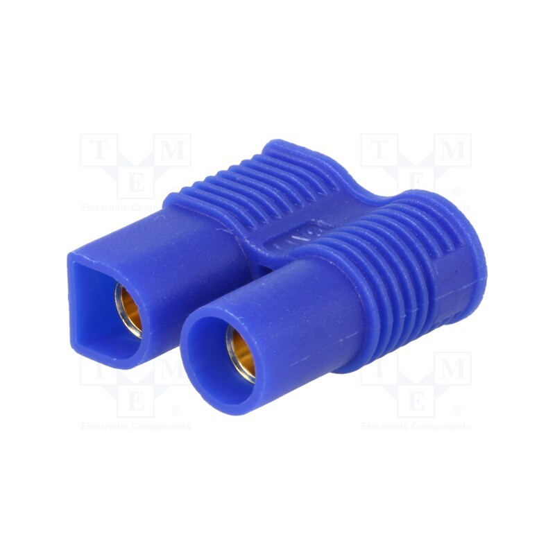 10 pcs : EC3-F - Plug, DC supply, EC3, female, PIN: 2, for cable, soldering, blue, 25A