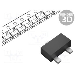 20 pcs : 2N7002T - Transistor: N-MOSFET, unipolar, 60V, 0.073A, Idm: 800mA, 0.2W